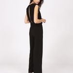 IRO women’s Crew wide leg V-neck black cropped jumpsuit size FR 36 US XS S Photo 5