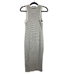 ALLSAINTS Womens Sz 6 Alicia Midi Striped Sleeveless Dress Ribbed Zip Front Goth White Photo 1