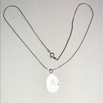 Vintage Silver Tone Religious Catholic Pendant Necklace Photo 4