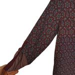 Rue 21 Purple Floral Paisley Print Design Button Sleeve Long Tunic Top Dress Photo 4