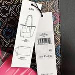 Calvin Klein Suri Monogram Tote Bag with Wristlet, Black Multi, New with Tag Photo 8