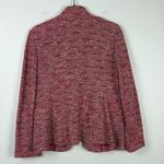 Talbots  Tweed Blazer Jacket Red White Women’s Size 8 Petite Cotton Career Office Photo 4