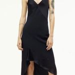 ZARA  Narciso Rodríguez Black Christmas Maxi V-Neck Silk Blend Slip Dress Sz M Photo 0