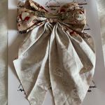 Handmade Snowman Print Hair Clip Bow Photo 1