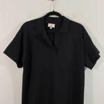 Tuckernuck Black Short Sleeve Knit Oversized Channing Polo Midi Dress Size XS Photo 1