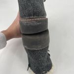 Steve Madden  Flannel Fleece Lined Check Lace Up Zip Ankle Boots Size 10 Gray‎ Photo 5