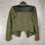 BB Dakota Jack Women’s Green & Black Faux Leather Patch Open Blazer - Size Small - Modern Photo 6