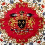 CELINE Paris Vintage French Coat of Arms Neckerchief Handkerchief Square Scarf Photo 5