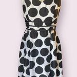 Dress Barn Sleeveless A-line Black & White Polka Dot Midi Dress Photo 0