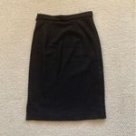 Banana Republic  Black Woolen Midi Pencil Skirt Size 6 Fitted Textured EUC Photo 5