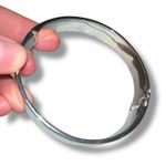 Ralph Lauren Vintage RLL Lauren  Bangle Bracelet Cuff Magnetic Close Silver Tone Photo 6