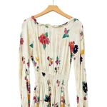 Cleobella Long Sleeve Smocked A-Line Dress Floral Print in Ivory size Medium Photo 6
