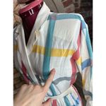 Dress Windowpane plaid shirt dress red blue yellow Size 4 Photo 11