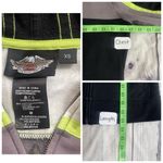 Harley Davidson Woman's Full Zip Hooded Sweater Size XS Black Neon Green White Photo 2