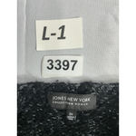 Jones New York Womans Jones NY Woman Black Gray Metallic 1 Button Crop Cardigan Sweater 2x Photo 2