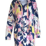 Bobbie Brooks Medium Blue Pink Tie Dye Hoodie Mini Dress NWOT Beach Cover Up Photo 0