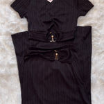 Akira Julia Elegant Black Skirt Set Photo 0