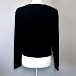 Garage Miami Cropped Sweatshirt Long Sleeve Pullover Top Black Pink Large Photo 1