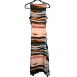 Sanctuary Clothing Women Maxi Dress Size M Abstract Stripe Sleeveless Belted Pink Size M Photo 1