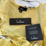 Lulus Meadow Flowers Yellow Floral Tie Strap Sleeveless Maxi Dress Size MEDIUM Photo 11