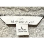 LL Bean Signature Sherpa Fleece Pullover Gray Quarter Zip Size Large EUC Photo 2