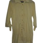 Andrew Marc Marc NY S Yellow Gingham Check Shirt Dress Photo 0