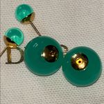 Christian Dior Dior DIORIVIERA DIOR TRIBALES EARRINGS Gold-Finish Metal Aquamarina Resin Pearl Photo 3