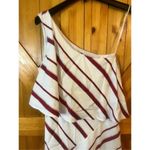 Banana Republic  Asymmetrical One Shoulder Stripe Dress Red White size 2 NWT $158 Photo 1
