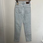 Madewell NWT - The Tall Momjean in Harman Wash: Raw-Hem Edition Light Wash Denim Photo 3
