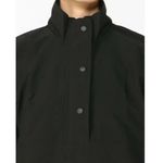 GapFit Women's Black Pullover Commuter Jacket Snap Button Mock NeckSleeve Size M Photo 14