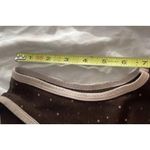 Vintage Candy Rain Women's Short Sleeve Shirt Polka Stars Button Size Large Brown Photo 4