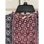 Lucky Brand  Sleeveless Top‎ Medallion Print Ruffle Trim Boho Casual Tank Top M Photo 6