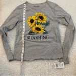 Awake Juniors' Sunshine Sunflower Long Sleeve Baby Tee.  Small and New Photo 4