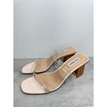 Steve Madden Sandals Womens Size 10 Pink PU Upper Double Strap Open Toe Heels Photo 2