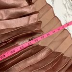 Anthropologie  Maeve Paulina Pleated Midi Skirt shimmer pink Sz 6 blush Photo 5