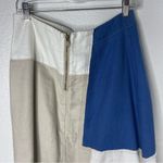Holding Horses Anthropologie Size 8  Midi Skirt Patchwork Blue Asymmetrical Hem Photo 6