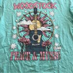 Woodstock Peace & Music Graphic Tee Turquoise – Size M Blue Size M Photo 1