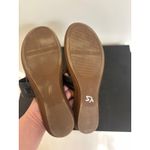 Italian Shoemakers Italian Shoemakers Italian Leather Thong Sandals Black & Gold Accents Size 8 Photo 3