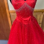Tiffany Designs Red ball gown Photo 3