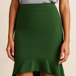 HD in Paris  Forest Green Pencil Skirt Size 6 Photo 0