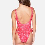 Hurley #62 NWT Star Struck Cheeky One Piece Swimsuit in Red Pepper Photo 2
