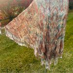 Reba Multicolor Fringe Crochet Layered Plus Size Poncho Photo 9