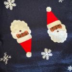 Old Navy  Navy Flannel Santa Novelty Print Long Pajama Drawstring Closure S #2184 Photo 9