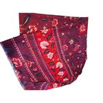 Old Navy  Womens Floral Print Scarf Wrap One Size Polyester Burgundy Red Photo 6