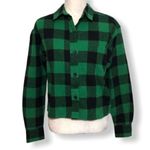 Wild Fable NWOT Green Black Flannel Plaid Button Up Shirt Top Photo 1