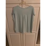 Gap Women's Light Blue Crew Neck Short Sleeve Top XL Made in Vietnam Photo 4