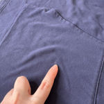 Eileen Fisher Womens Velvet Trim Hoodie in Navy Sz S | Soft Comfy Cozy Neutral Photo 8