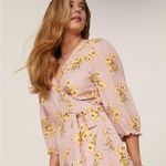 Madewell Size XXS Linen Blend Ruffle Cuff Wrap Floral Dress in Dutch Dandelions Photo 4