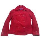 Gap Y2K Corduroy Pea Coat Women’s XS Red Jacket Double Breasted Retro Photo 5