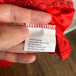 Sage & Paije Selfie Leslie bright red Aramis Long Sleeve Lace & Ruffle Dress Photo 6